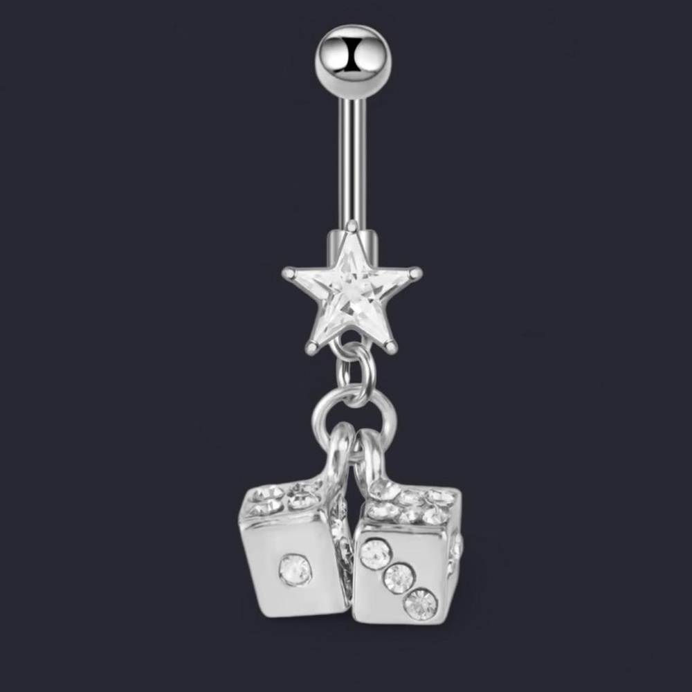 Belly Ring Body Jewelry New Dice & Star